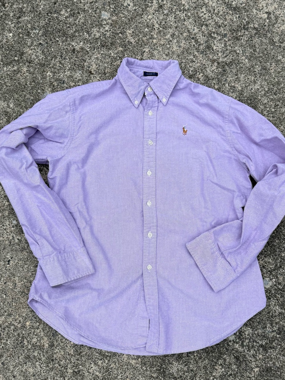 Ralph Lauren Men’s Lavender Oxford Button-Down Shirt Size 10 Classic Fit